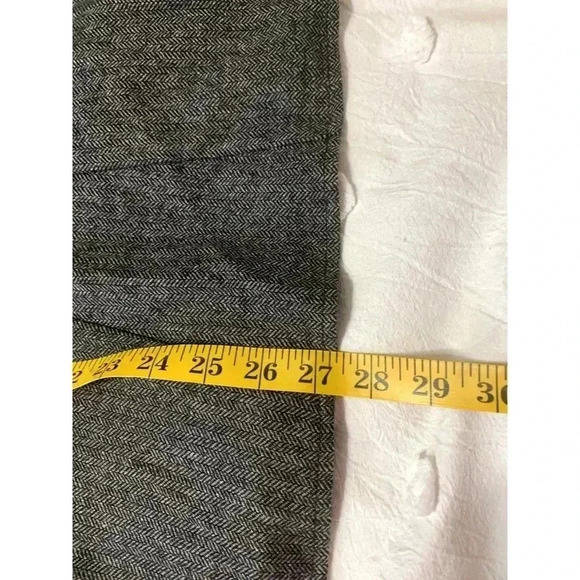 Sundance Mermaid Skirt 14p Gray Tweed Herringbone wool Lined Academia Career - Picture 5 of 9